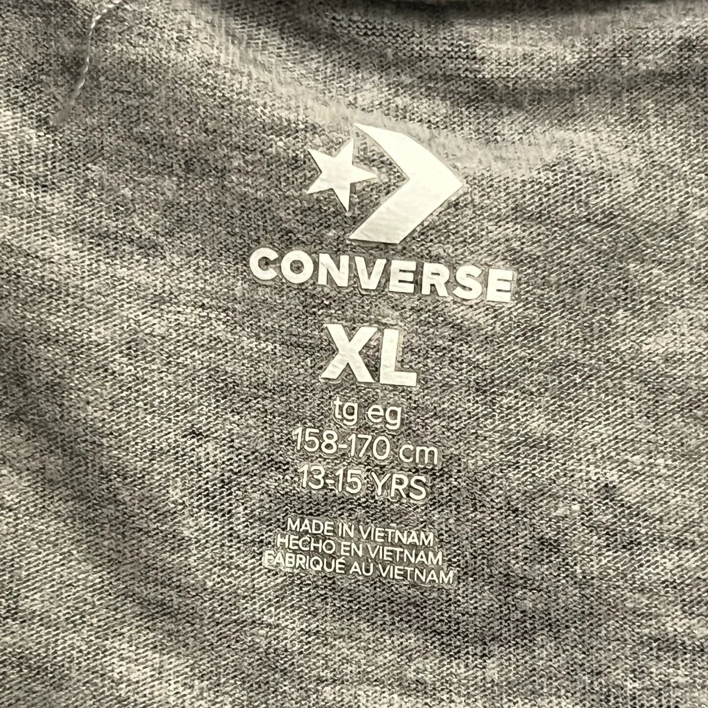 Converse Girls XL Crop T-Shirt Black Camo